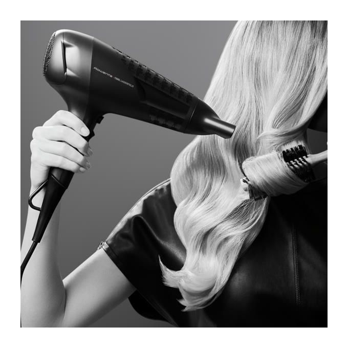 Rowenta CV581LF0 X Karl Lagerfeld Studio Dry Asciugacapelli 2300W Nero
