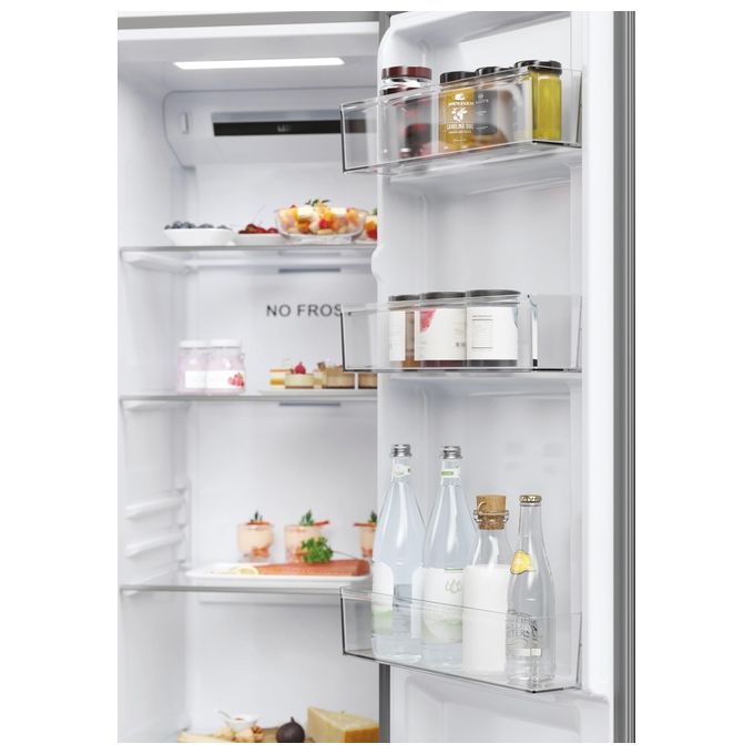 Haier HSR5918DNMP Serie 5 Frigorifero Side by Side 528 L 177,5 cm Classe D 38 dB Total No Frost Multi Airflow colore Platinum Inox