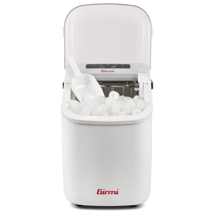 Girmi GH7401 Fabbricatore di Ghiaccio Produzione 1100 Cubetti in 24h Spegnimento Automatico Colore Bianco