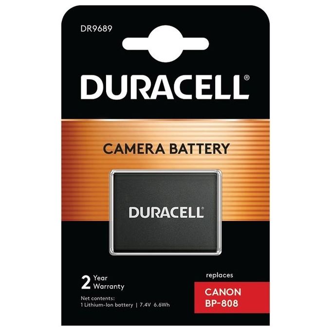 Duracell Batteria Dr9689 Compatibile Canon Bp-808
