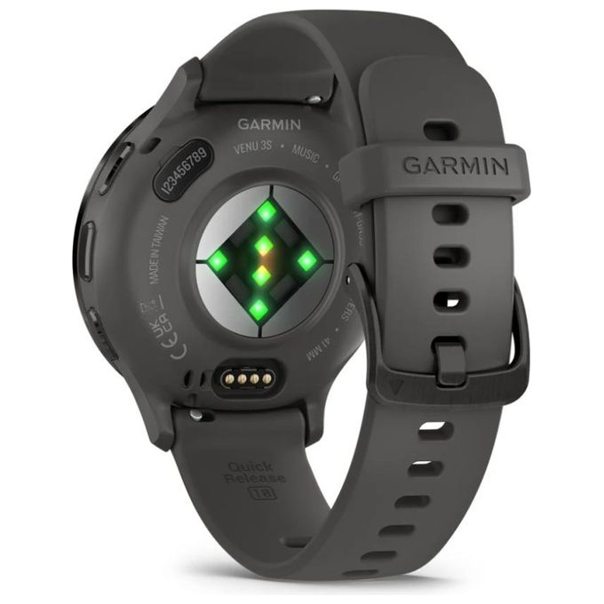 Garmin 010-02785-00 Venu 3S Smartwatch AMOLED 1.2'' 41 mm GPS Wi-Fi Garmin Pay Touch Screen Color Pebble Gray and Slate