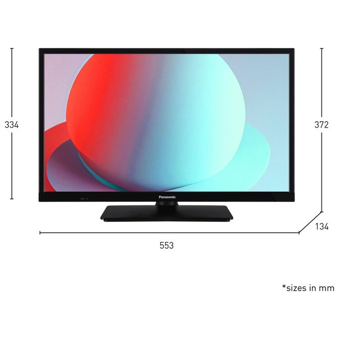 Panasonic TS-24N30AEZ Serie N30 TV LED HD Ready 24'' 1366x768 DVB-T2 S2 Bluetooth 5.0 2 HDMI 2 USB colore Nero