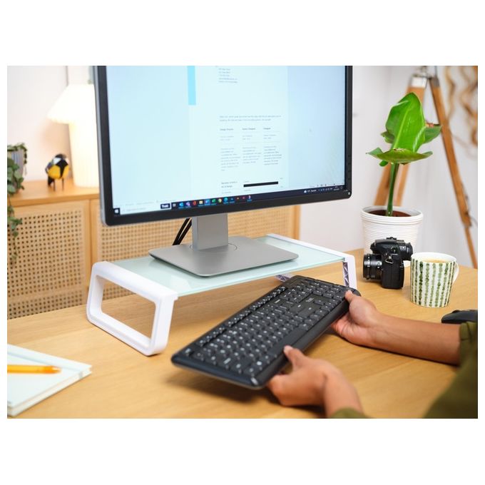 Trust Supporto Monitor da Scrivania Monta Bianco