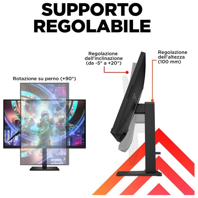HP 780J4E9#ABB OMEN Monitor da gaming 27'' QHD 240 Hz 1 ms IPS NVIDIA G-SYNC Compatible AMD FreeSync Premium colore Nero