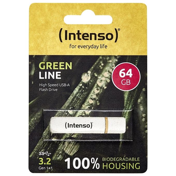 Intenso USB Flash Drive 3.2 64Gb Green Line