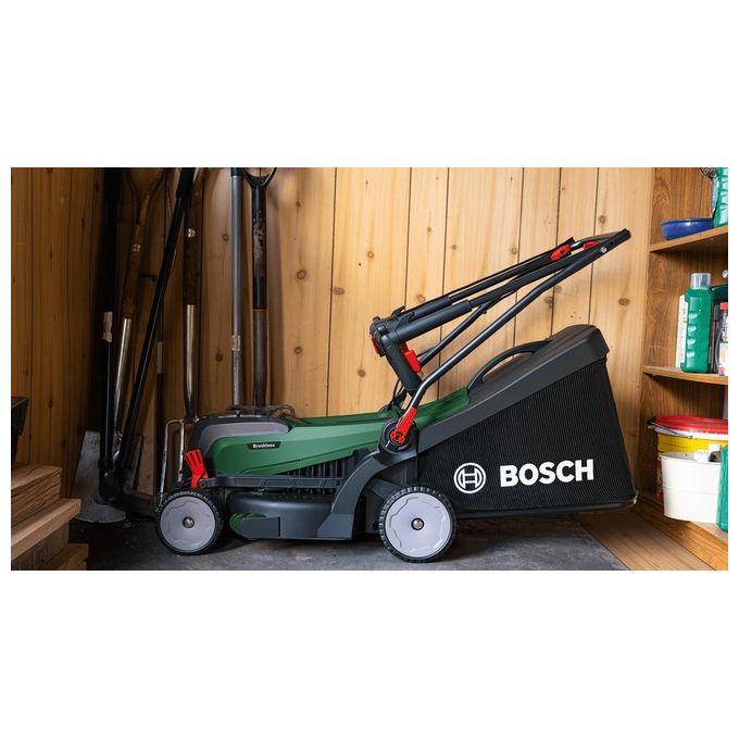 Bosch 06008B9E01 UniversalRotak Tagliaerba a spinta Batteria Superficie 550 m² Larghezza taglio 37 cm colore Nero Verde