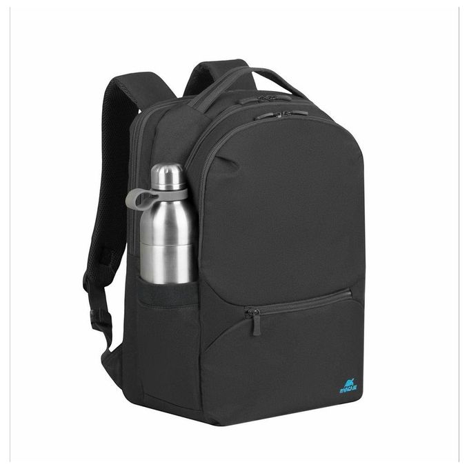 Rivacase 7764 BLACK 5516 Zaino City Backpack per Laptop fino a 15,6'' con Scomparto Imbottito e Tasche Organizzative colore Nero