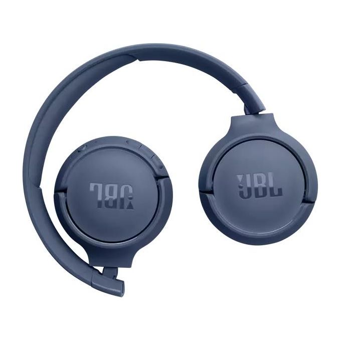 JBL JBLT520BTBLUEU Tune 520BT Cuffie On-Ear Wireless Bluetooth 5.3 Pieghevoli Microfono Multipoint 57h autonomia colore Blu