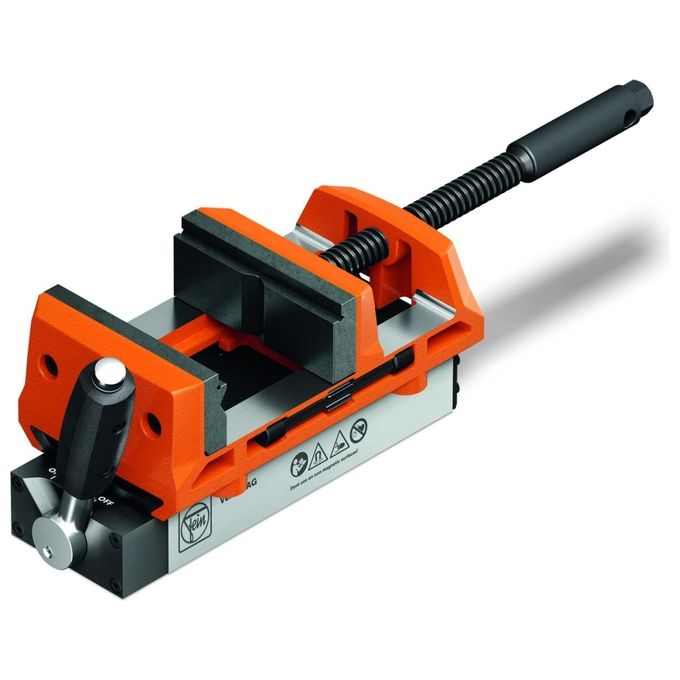 FEIN 90701003020 VersaMAG Morsa Magnetica Larghezza Ganascie 100 mm Campo di Serraggio 108 mm Forza di Tenuta 7800 N colore Rosso