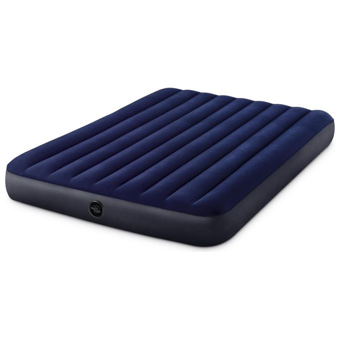 Intex 64758 Classic Downy Materasso Gonfiabile Piazza e Mezza Fiber Tech 137x191x25 cm