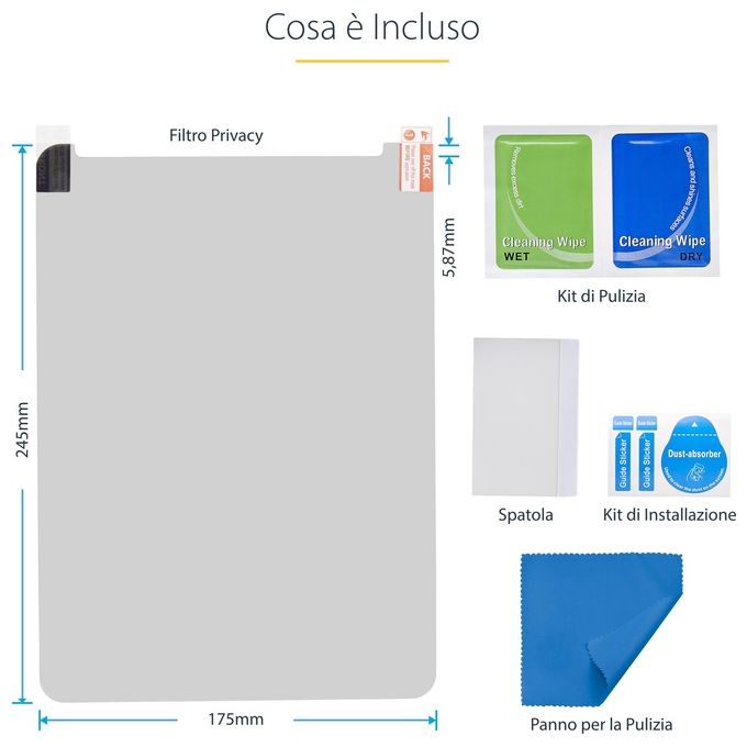 StarTech.com Filtro Privacy a 4 Posizioni per iPad Pro da 11'' Abilitato al Touch Antiriflesso