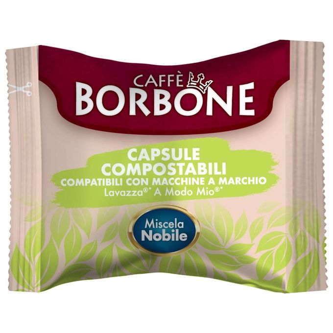 Borbone capsule caffe compostabili Lavazza a Modo Mio miscela nobile 50 pezzi