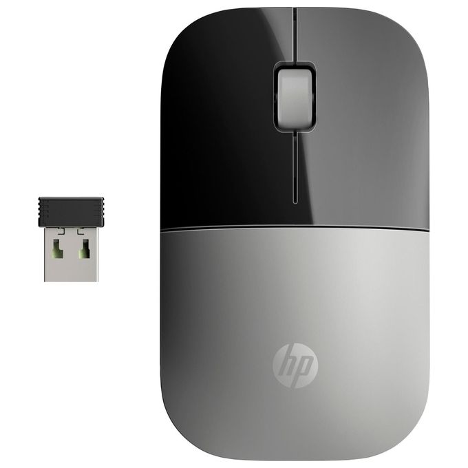 HP X7Q44AA Z3700 Mouse Wireless Ottico 1200 DPI RF Wireless 3 Tasti Plug and Play colore Argento