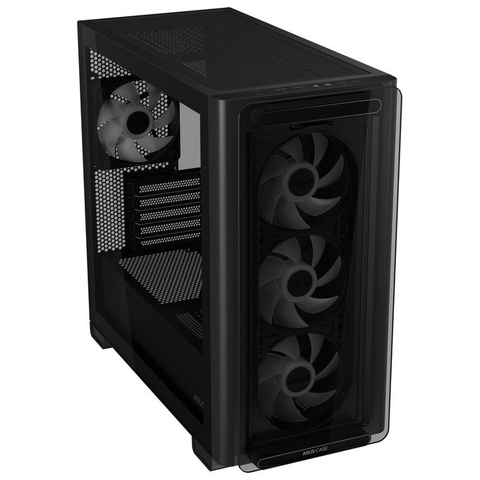 ASUS 90DC00K0-B19010 A23 PLUS TG Case PC Micro Tower con 4 Ventole ARGB Preinstallate e Pannello in Vetro Temperato colore Nero