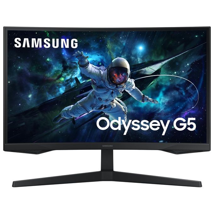 Samsung LS27CG552EUXEN Odyssey G5 Monitor Gaming Curvo 27'' QHD 2560x1440 165 Hz 1 ms AMD FreeSync HDR10 colore Nero