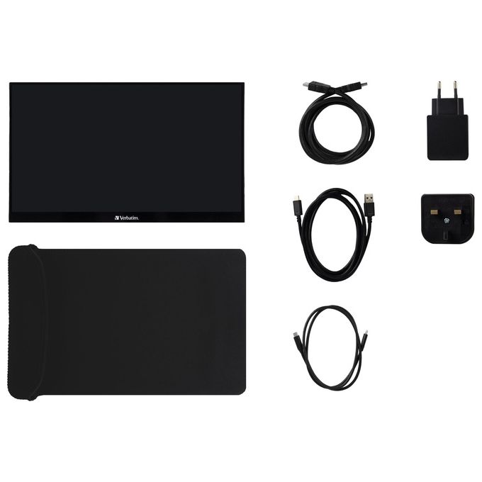 Verbatim 49591 PMT-14 Monitor Portatile Touchscreen 14'' Full HD 1080p IPS USB-C HDMI AMD FreeSync colore Nero