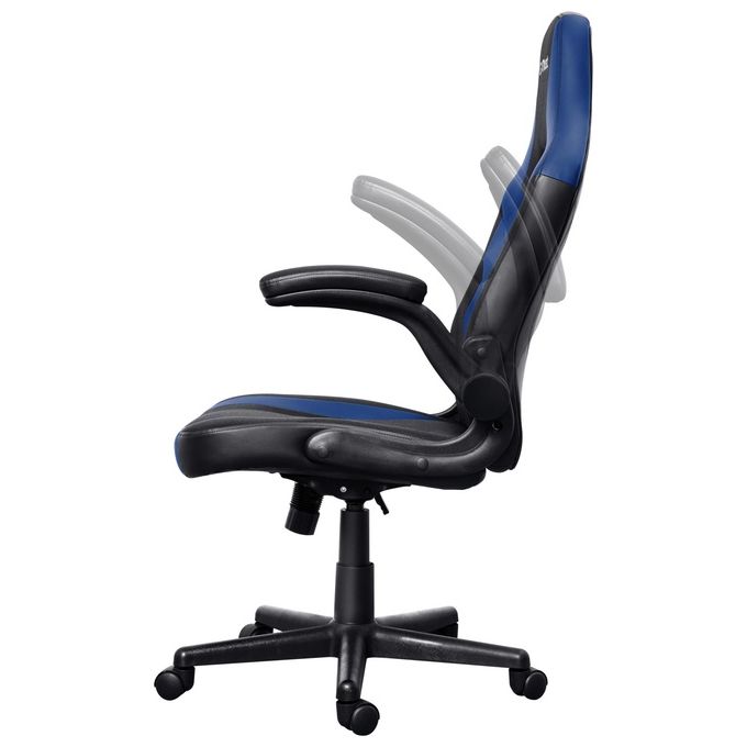 Trust 25129 GXT 703B RIYE Sedia per gaming universale regolabile in altezza con braccioli ribaltabili classe 4 peso massimo 140 Kg colore Nero Blu