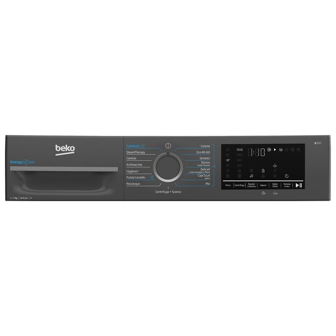 Beko BMEUWSU4721A EnergySpin Lavatrice Frontale Slim 7 Kg 1200 rpm Classe A SteamCure Inverter (85x60x50 cm) colore Bianco