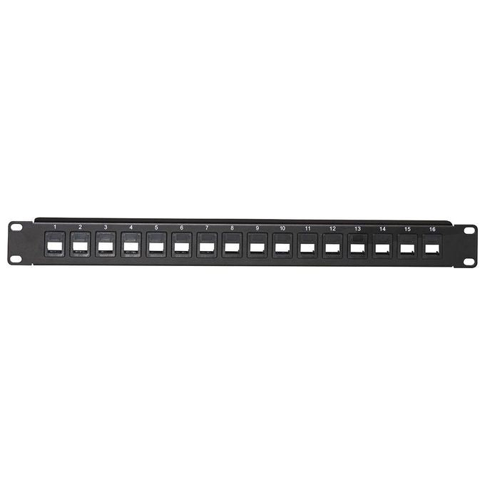 Link pannello patch vuoto colore nero 16 porte