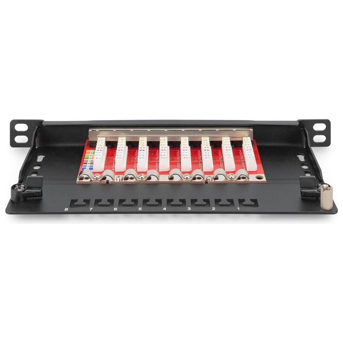 Digitus Pannello Patch Cat 6a Schermato 8 Porte 0.5U 10'' Colore Nero