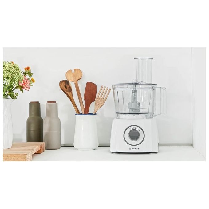 Bosch MCM3100W MultiTalent 3 Robot da cucina multifunzione 800 W ciotola 2,3 L 2 velocita' turbo accessori inclusi colore Bianco