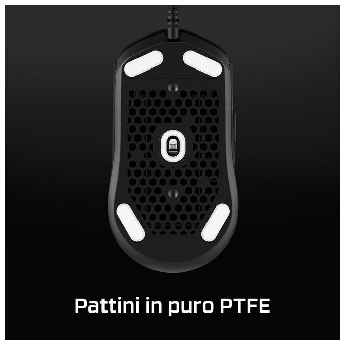HyperX 6N0A7AA Pulsefire Haste 2 Mouse Gaming 53 g 26000 DPI 8000 Hz 6 Pulsanti Programmabili RGB colore Nero