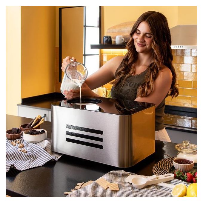 Cecotec Gelacy 1500 Touch Gelatiera con Compressore 1,5 L 150 W Display Touch Screen Finestra di Controllo colore Nero