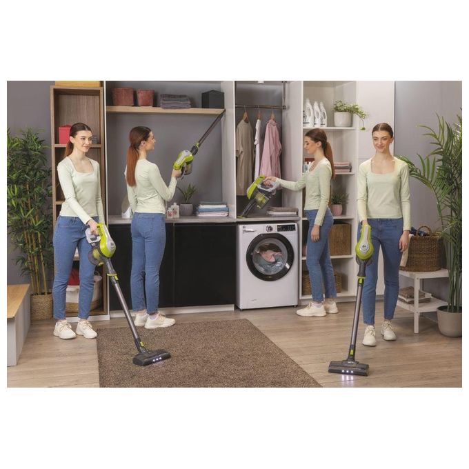 Hoover HF110H HF1 Aspirapolvere Senza Filo Ciclonico Senza Sacchetto 0.9 L 170W autonomia 30 min colore Grigio Lime