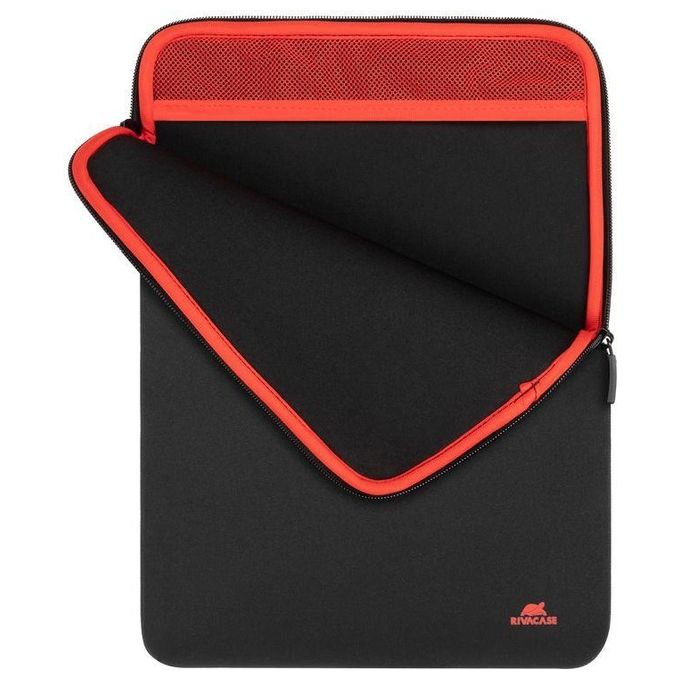 Rivacase Custodia Antishock per Laptop 13.3''-14'' Zip Verticale Nero