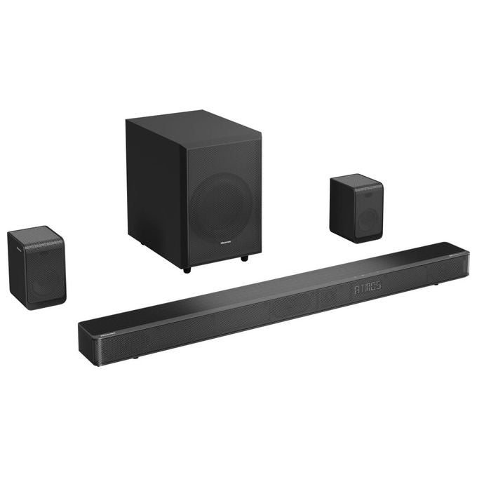 Hisense AX5125H Soundbar 5.1.2 canali 500 W con Subwoofer Wireless e Altoparlanti Posteriori Nero
