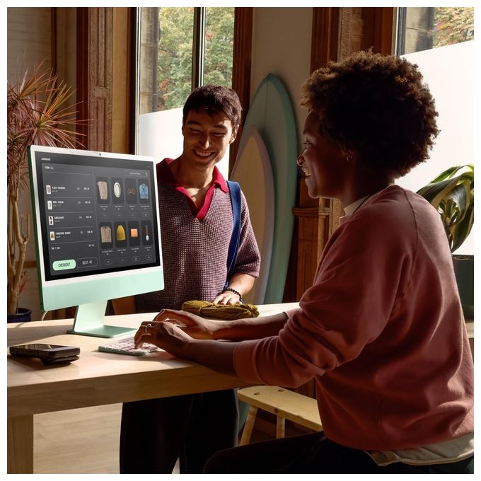 Apple MWUG3T-A iMac Computer desktop all-in-one Chip M4 CPU 8-core GPU 8-core 16GB 256GB SSD colore Rosa