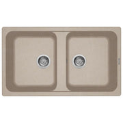 Elleci LG245051 Life 500 Lavello da incasso 2 vasche 86x50 cm Granitek colore Avena
