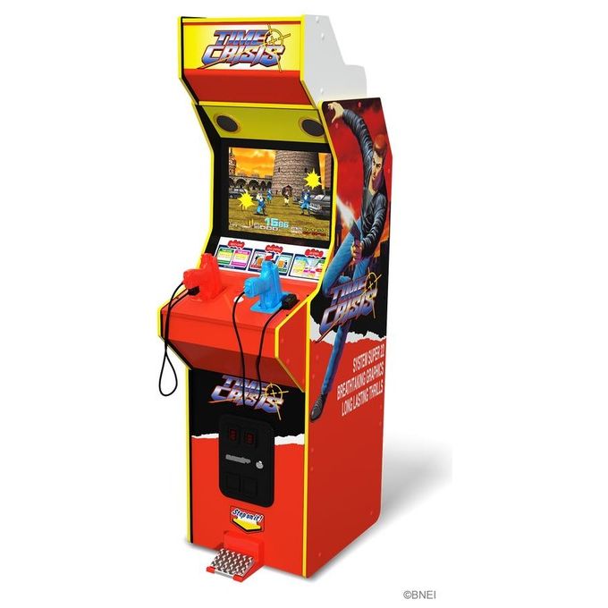 Arcade1up TMC-A-300111 Time Crisis Deluxe Cabinato Arcade 4 Giochi Schermo LCD 17'' Wi-Fi 2 Pistole Meccaniche 179 cm