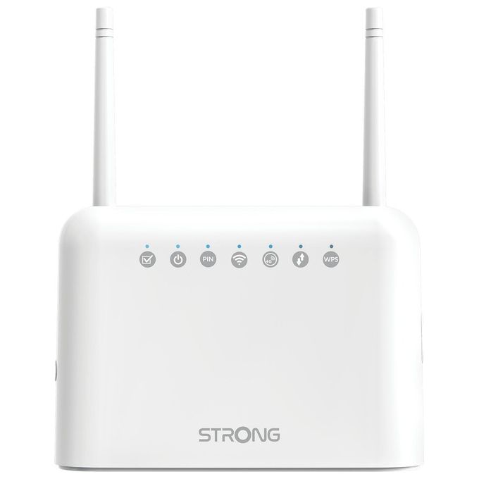 Strong 4GROUTER350 Router 4G LTE Portatile 4 porte LAN Wi-Fi 300 Mbit-s Download 150 Mbit-s Dual SIM colore Bianco