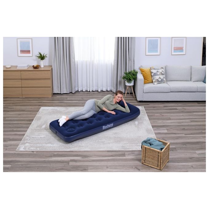 Bestway Materasso Gonfiabile Singolo con Pompa Pedale Blu