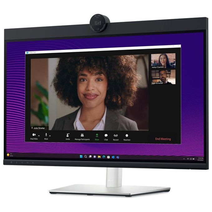 DELL DELL-P2724DEB Monitor Videoconferenza 27'' QHD IPS 2560x1440 Pixel con Webcam 4MP Altoparlanti 10W USB-C 90W colore Nero Argento
