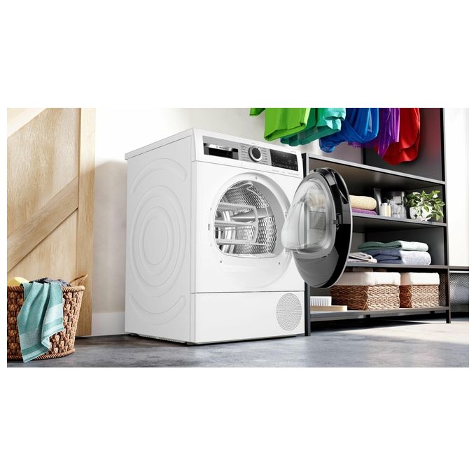 Bosch WQG245C0IT Serie 6 Asciugatrice Pompa di Calore 9 Kg Classe C Condensatore Autopulente Iron Assist Vapore (84x60x61 cm) colore Bianco
