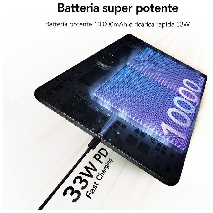 TCL 9491G NXTPAPER 14 Tablet Android 14.3'' 2.4K 16GB RAM 256GB Wi-Fi Batteria 10000mAh IP54 colore Grigio