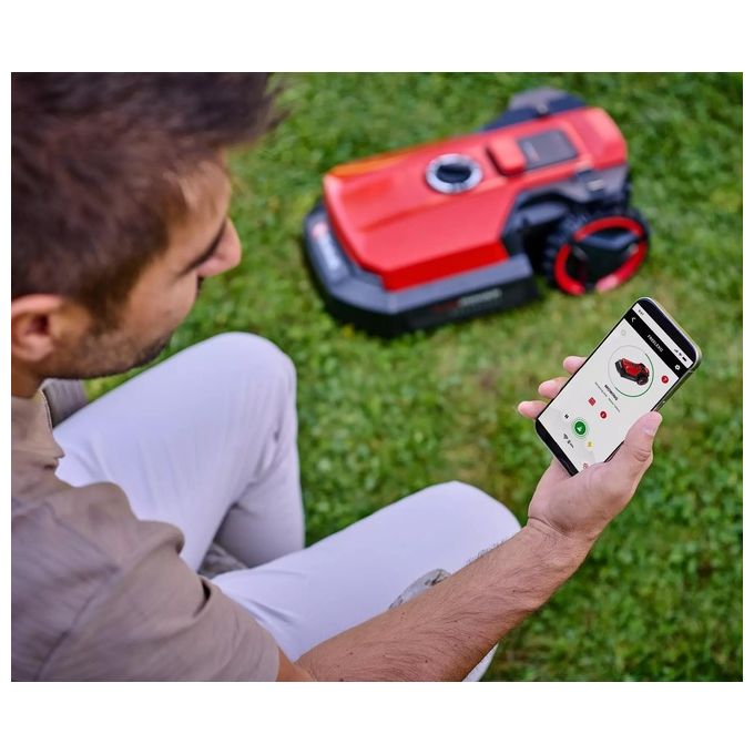 Einhell 3413935 FREELEXO 500 Robot tagliaerba a batteria con motore brushless e batteria Power X-Change 2,5 Ah 500 m² IPX5 Wi-Fi colore Nero