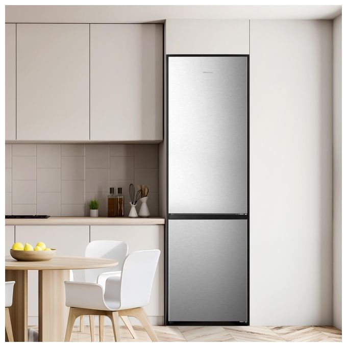 Hisense RB440N4ACA Frigorifero Combinato 336 L 201,7 cm Classe A 35 dB Total No Frost Inverter colore Inox