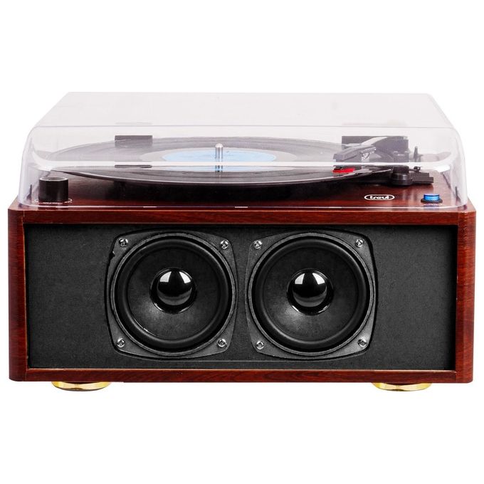 Trevi TT 1030 BT Giradischi Wireless In-Out 2 Altoparlanti 15W ciascuno 33 45 78 giri-min RCA Bluetooth colore Legno