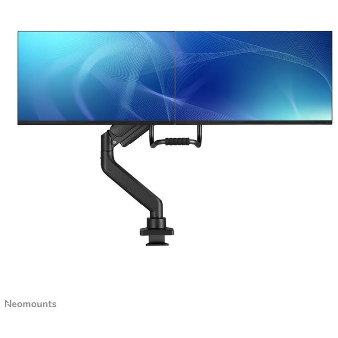 Neomounts DS75-450BL2 Braccio per Monitor 2 Schermi 17-32'' Regolabile Altezza Profondita' Rotazione 360° con Molla a Gas e Blocco 180° colore Nero