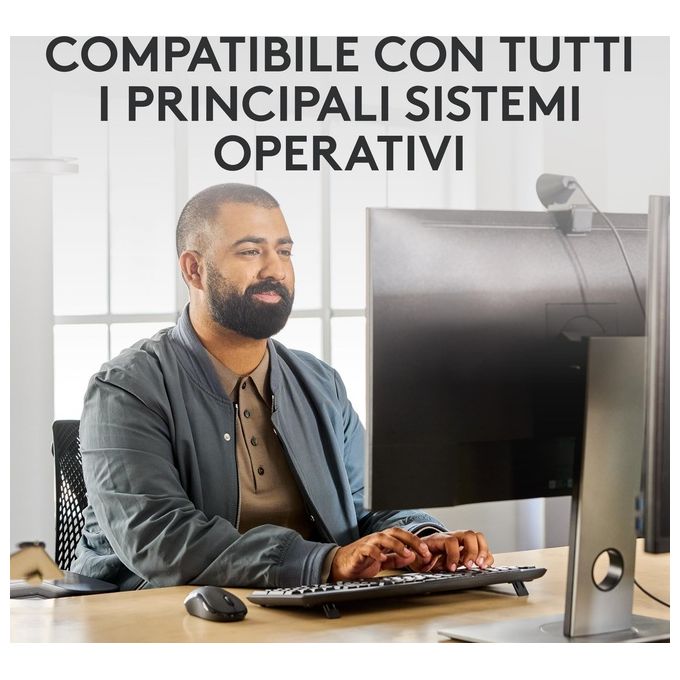 Logitech 920-012069 MK370 Combo for Business Kit Tastiera e Mouse Wireless Full-Size QWERTY Italiano Logi Bolt Bluetooth colore Grafite