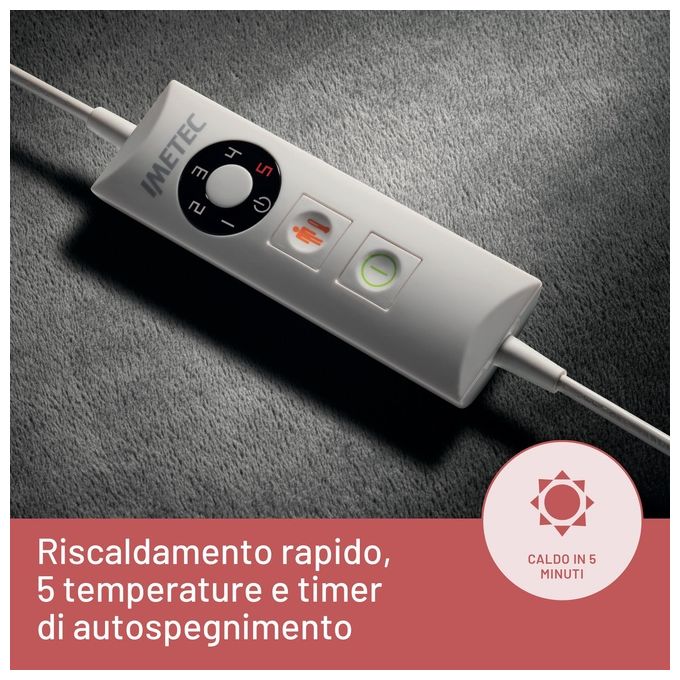 Imetec 16787 Intellisense Cervical Termoforo Cervicale e Spalle 110W 5 temperature riscaldamento rapido lavabile colore Grigio