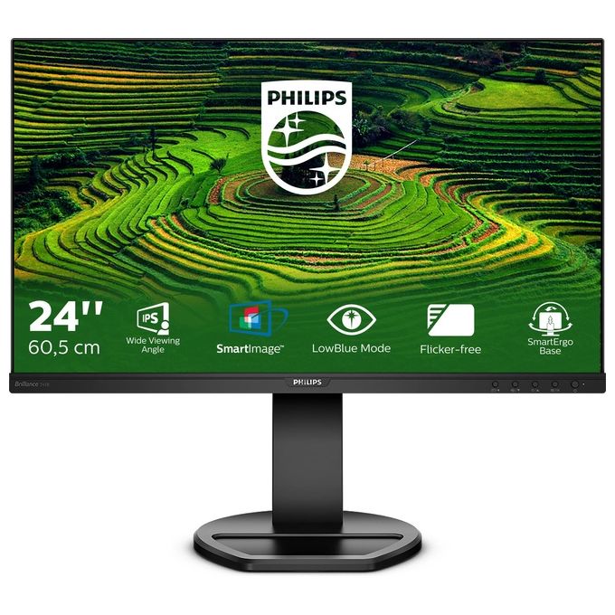 Philips Monitor 23.8'' IPS B Line 241P8QPJEB 1920x1080 Full HD Tempo di Risposta 5 ms