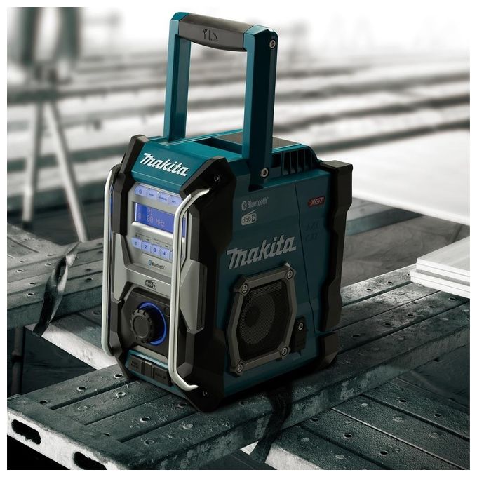 Makita MR004G Radio da Cantiere con Radio DAB+ FM Bluetooth Altoparlanti Stereo 40Vmax colore Nero Verde