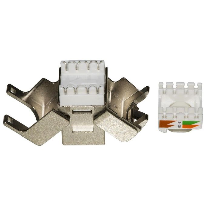 Link Presa Rete Keystone Jack Rj45 Categoria 5e Schermata Tooless Contatti Dorati 50 Micron