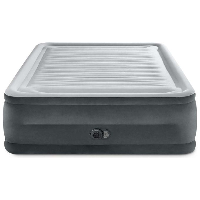 Intex Materasso Dura-Beam Comfort Plush Matrimoniale Grigio per Piscine e Campeggio