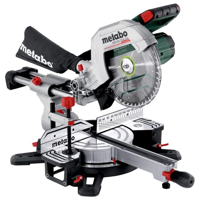 Metabo 614254850 KGS 18 LTX BL 254 Troncatrice a Batteria con Motore Brushless e Funzione di Scorrimento colore Nero