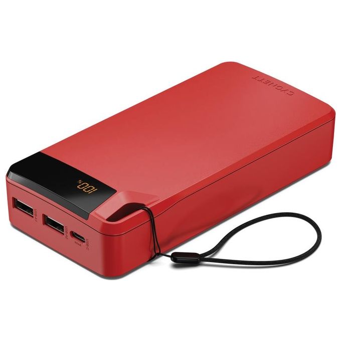 Cygnett CY4753PBCHE ChargeUp Boost Power Bank 20000 mAh 15W 3 Porte USB con Display colore Rosso